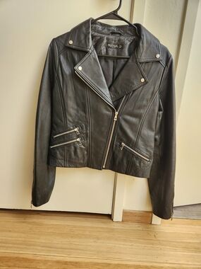 Nasty Gal Lamb Leather Moto Jacket